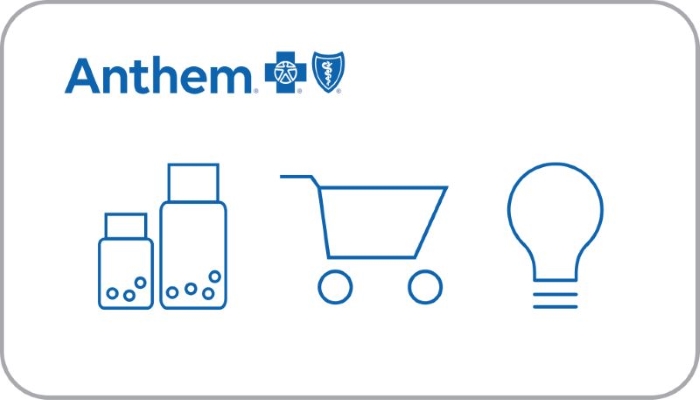 imagen de una tarjeta prepagada de beneficios de Anthem Blue Cross