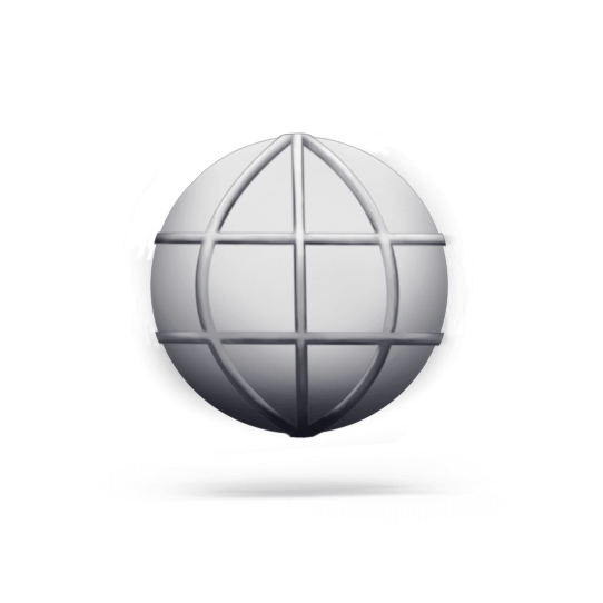 Image of a sphere with latitude and longitude lines